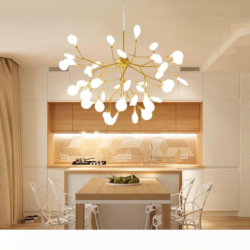 Nordic-inspired minimalist firefly chandelier for creative living spaces, dining rooms, and bedrooms with unique branch design