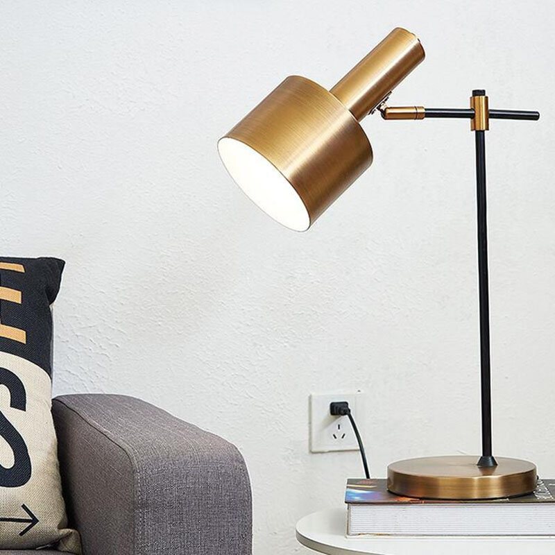 Nordic-inspired modern bedside lamps with a simple design, ideal for American luxury hotel rooms, study desks, or student reading areas, featuring LED lighting