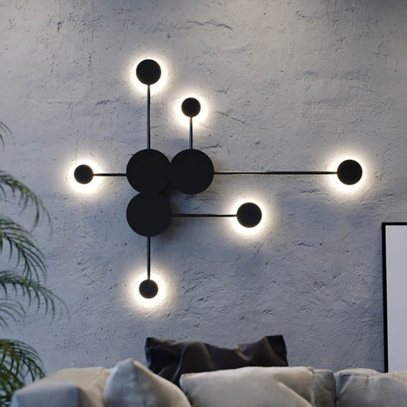Nordic-inspired modern LED wall lamp for stylish living spaces and cafe decoration