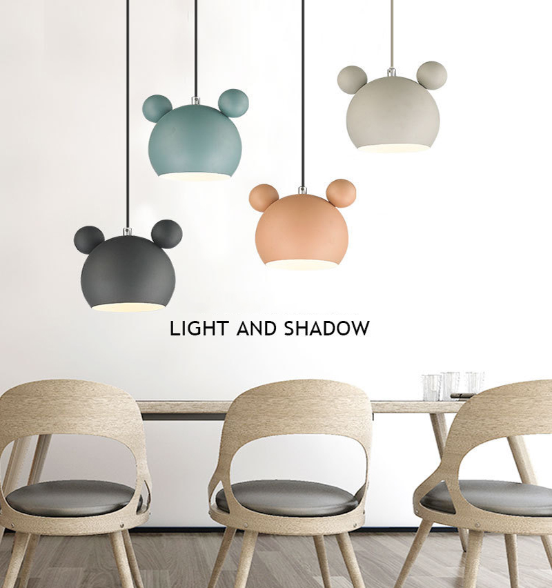 Nordic-inspired modern pendant light in macaron hues, ideal for restaurant, living room, bedroom, hallway, staircase, or bedside home decoration, measuring 15x13.1cm
