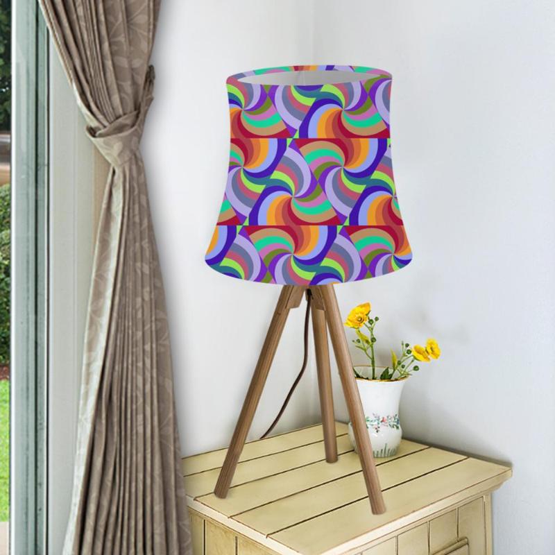 Nordic-style contemporary leopard print fabric lampshade for bedroom tables and walls, available in two sizes