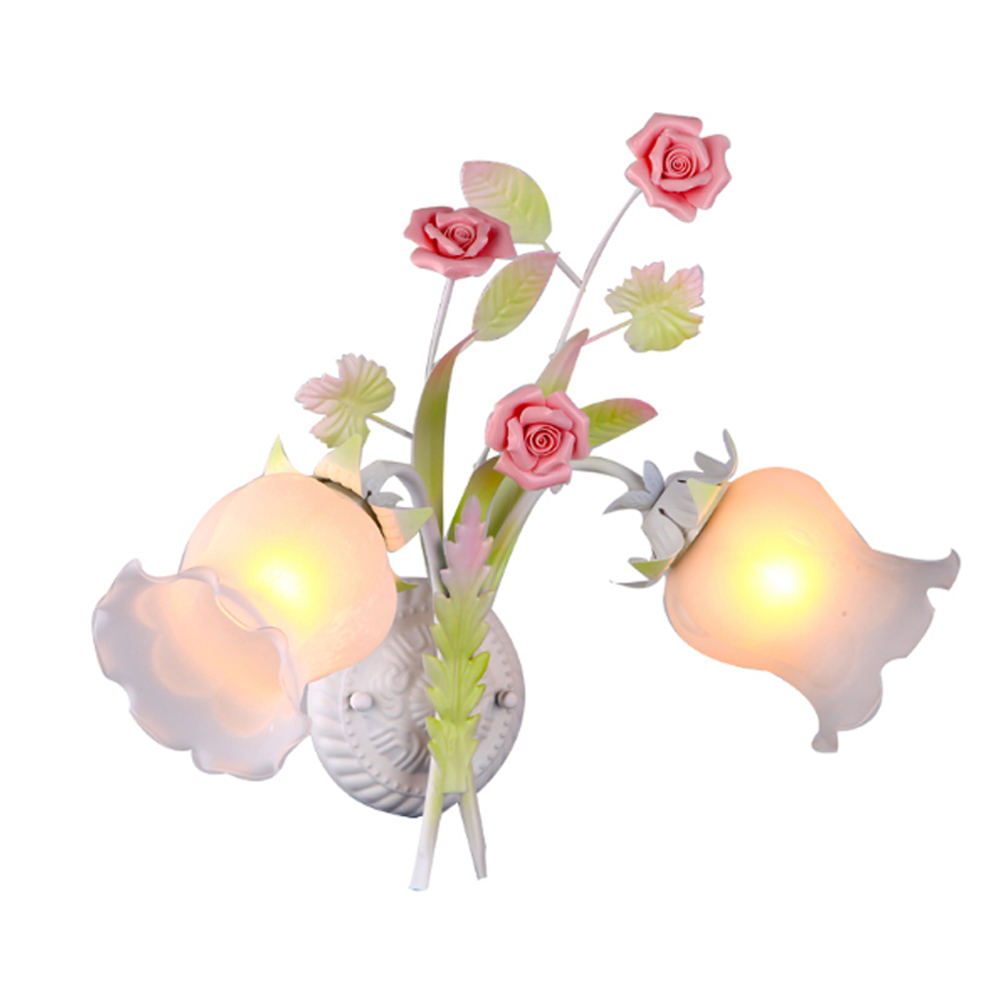 Nordic-style garden wall lamp with dual heads, ideal for kids' rooms, living spaces, bedroom lighting, and hallway decor