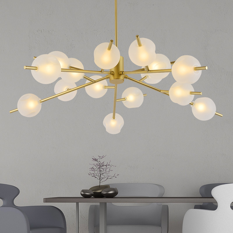 Nordic-style glass pendant lights for bedroom and living room loft decor