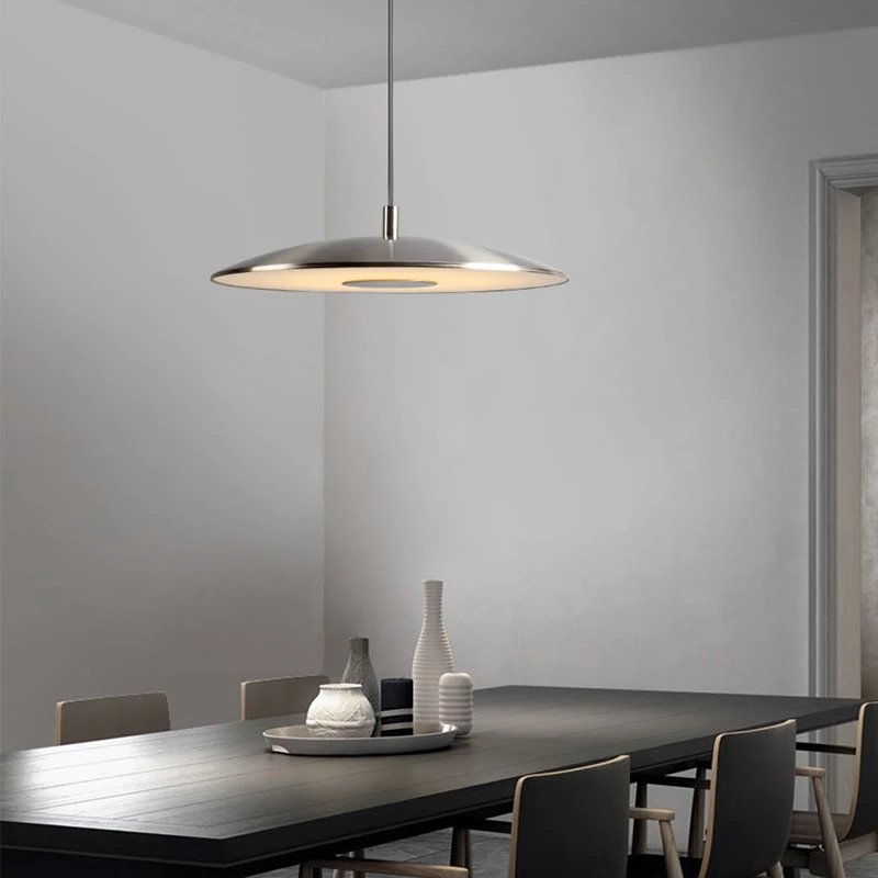 Northern European style single-head round pendant lamp for dining room LED lighting