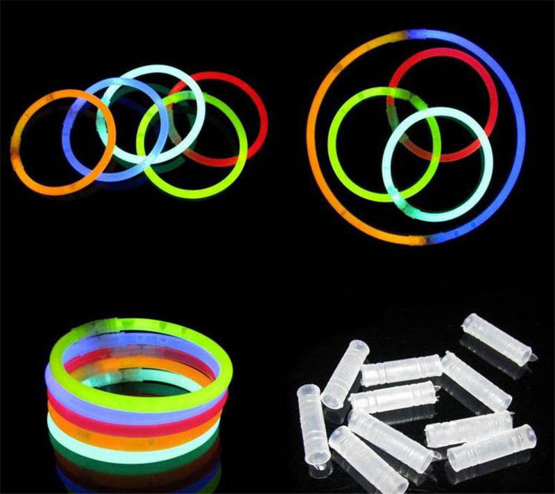Novelty 200mm LED glow accessories for parties and concerts, featuring flashing bracelets and necklaces