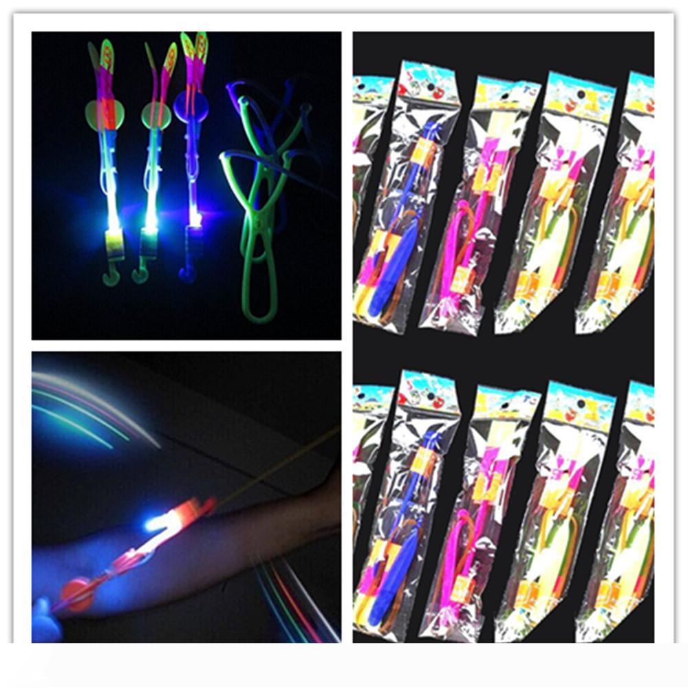 Novelty LED flying arrow slingshot toy for kids