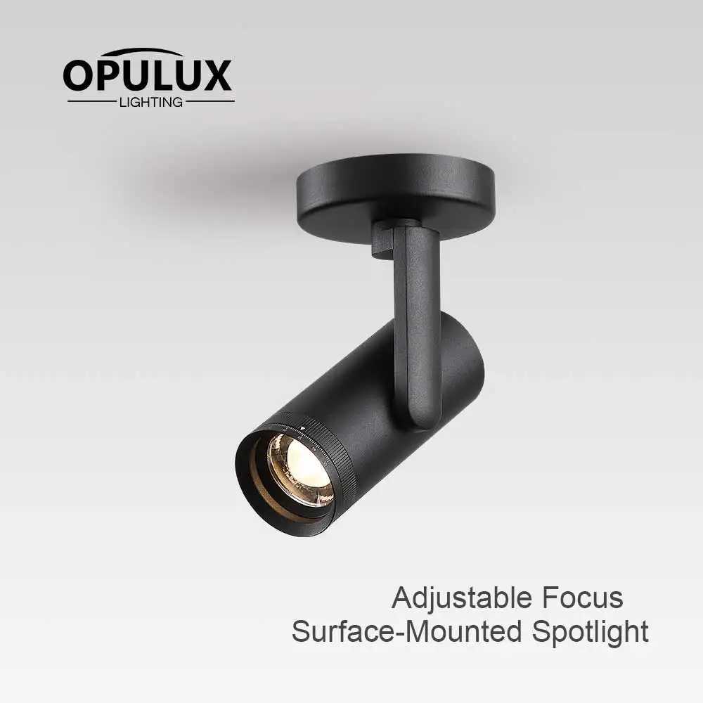 Opulux 12W dimmable zoomable LED ceiling lamp with 10-55° beam angle, CRI 97, flicker-free, ideal for bedrooms and living rooms