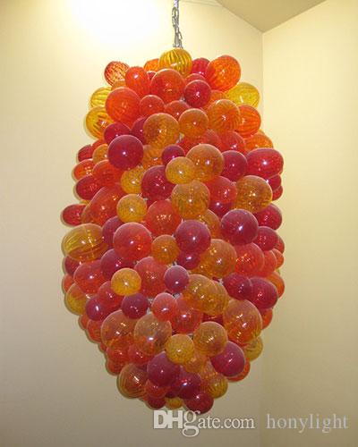 Orrange and Red Glass Bubble Chandelier Murano Glass Chandelier Livingroom Decor Hand Blown Glass LED Blubs Pendant Lamps for Sale

Vibrant orange and red Murano glass bubble chandelier with handcr...