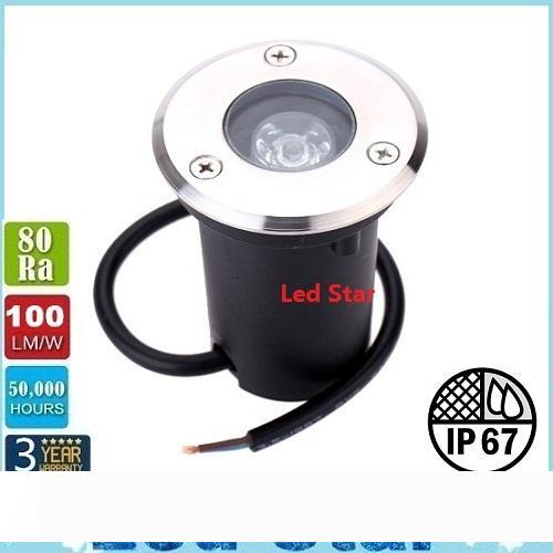 Outdoor 12V DC garden LED underground lights with high power, tempered glass square design and IP67 waterproof rating