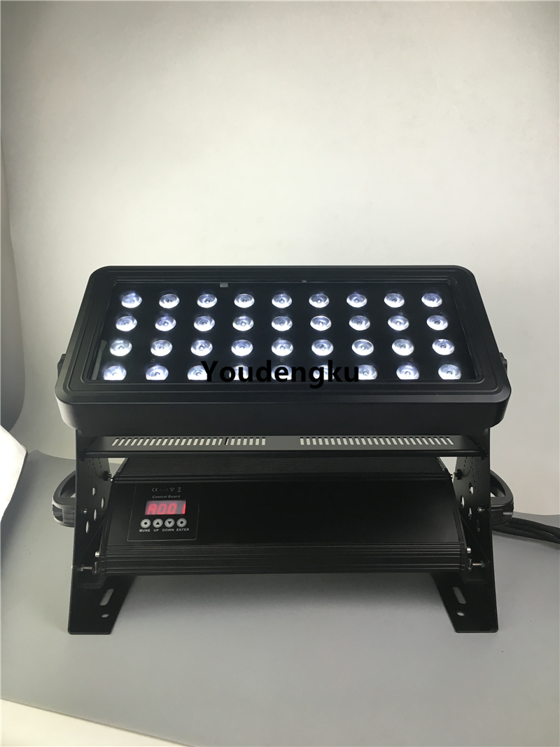 Outdoor LED fluttering DMX wall washer with 36x10W 4-in-1 RGBW waterproof IP65 city color wash light