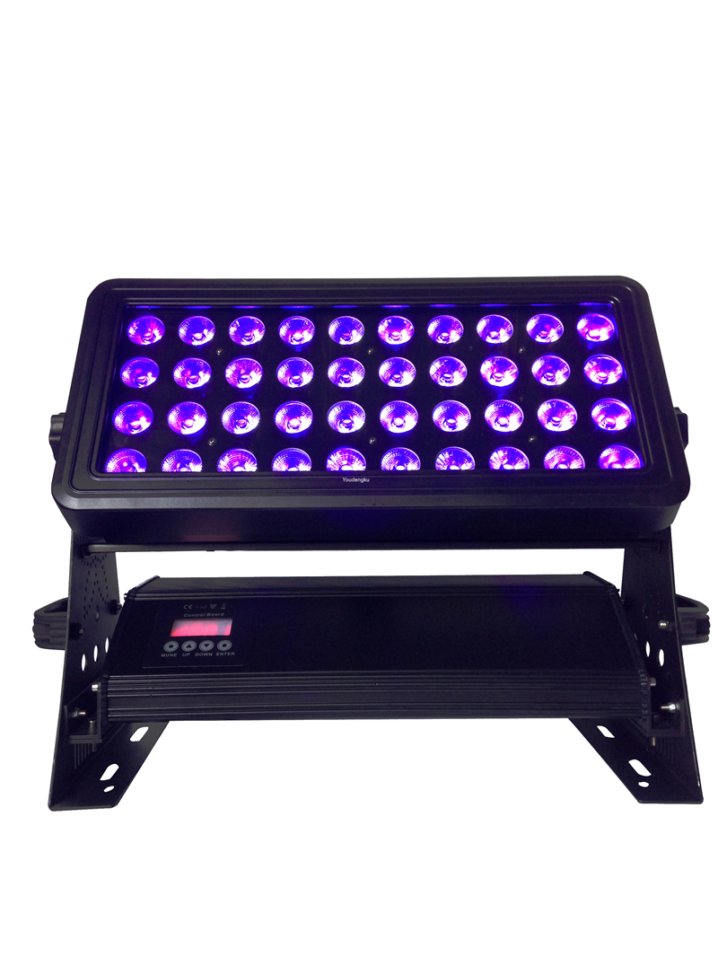 outdoor night light projector disco wall decoration 40x18w city color rgbwa uv 6in1 led wallwasher stage light uv