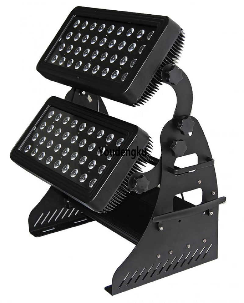 Outdoor square projector light 72X10W RGBW Double head led wall washer city color wash light