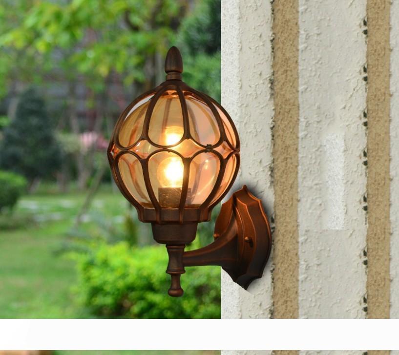 Outdoor waterproof LED wall light for balcony, energy-efficient European-style garden pathway illumination