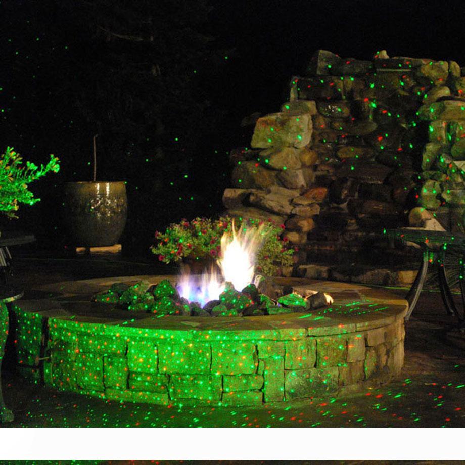 Outdoor waterproof red and green elf firefly garden laser Christmas tree light projector for 110v holiday landscape lighting