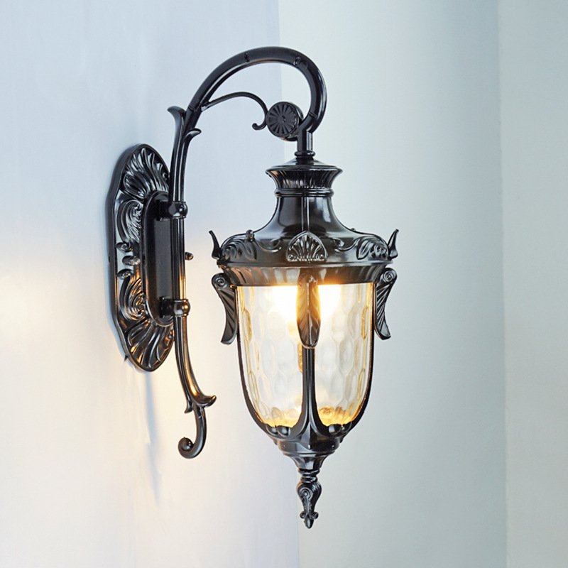Outdoor waterproof traditional porch wall lamp for villa balcony with moon aluminum sconces and IP65 rating