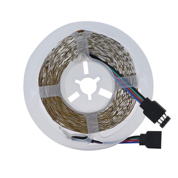 Plastic 300-LED SMD3528 24W RGB IR44 Light Strip Set with IR Remote Controller (White Lamp Plate)