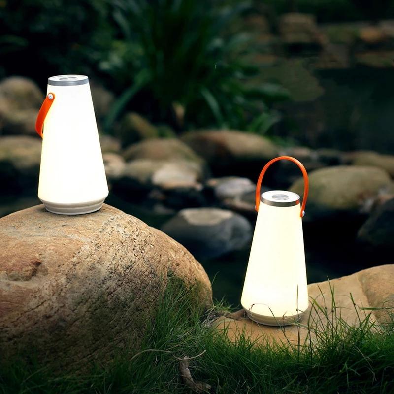 Portable LED lantern with USB rechargeable touch switch for bedroom, living room, and camping