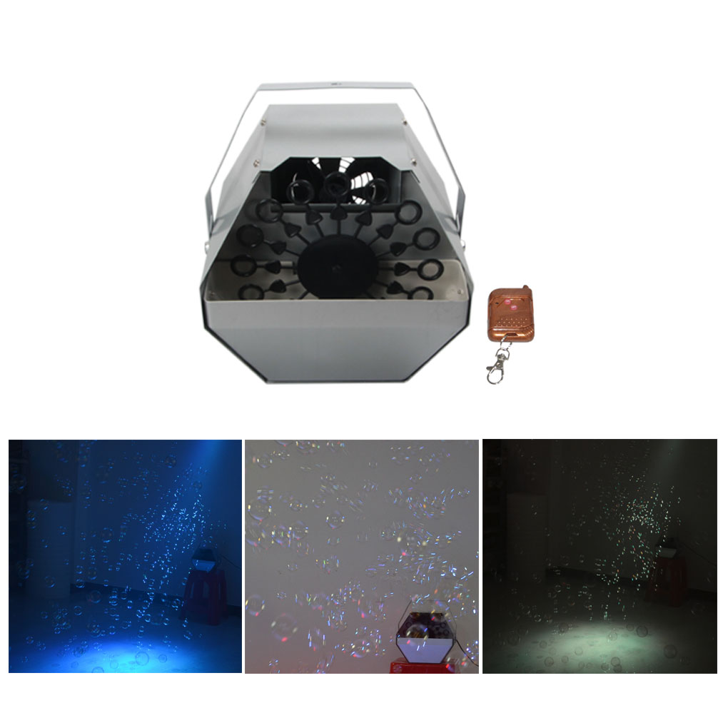 Portable RF remote bubble blower for outdoor parties, weddings, and disco events