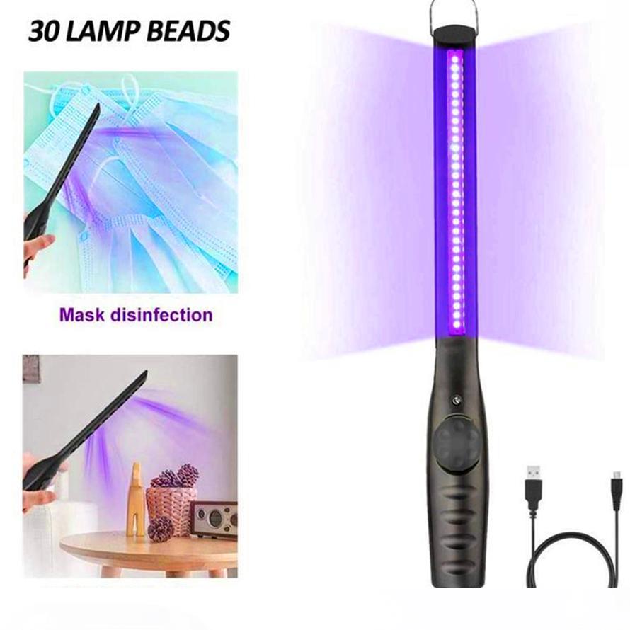 Portable UV sterilization lamp for masks, rechargeable via USB, ideal for home and travel use