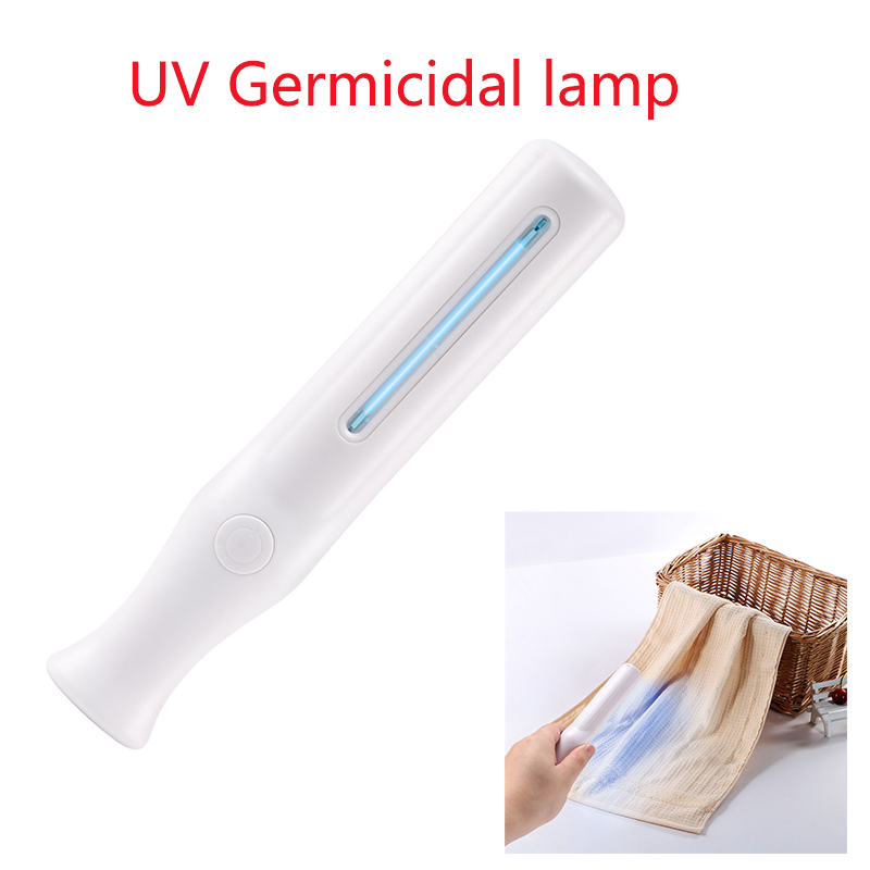 Portable UV sterilizer lamp for disinfecting phones, clothes, and bedding while traveling