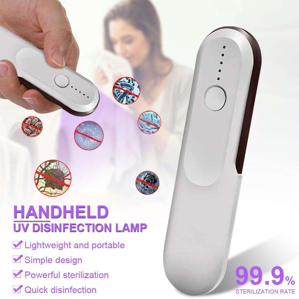 Portable UVC 270nm germicidal lamp with gravity sensor for handheld disinfection and cup sterilization