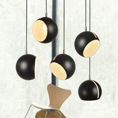 Postmodern pendant lights for bedrooms, round hanging lamps ideal for shops, bars, and hotel bedside LED chandeliers