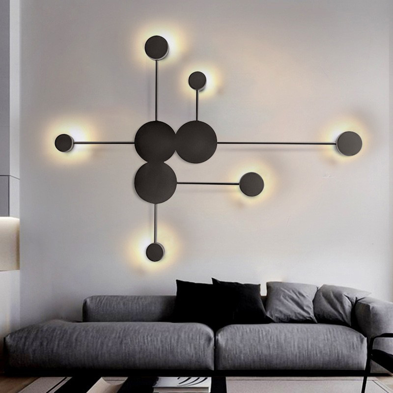 Postmodern wall lights for artistic living and dining spaces, creative corridor sconces with simple Nordic style, ideal for bedside illumination