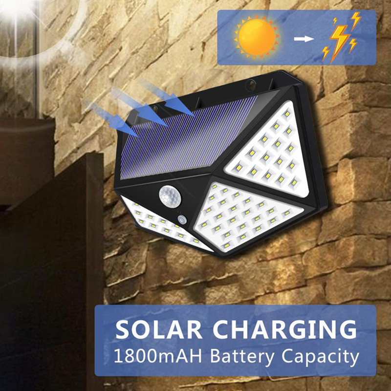 Powerful solar LED outdoor lights for garden decoration with waterproof PIR motion sensor