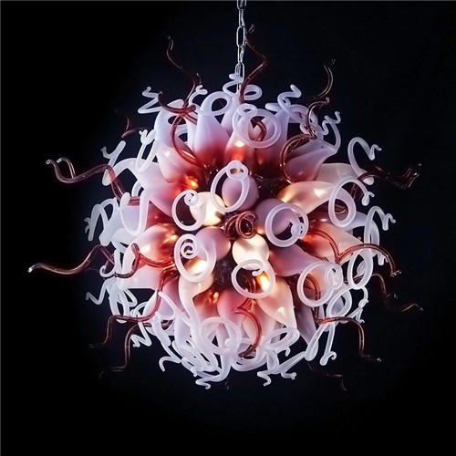 Pretty Flower Style Designed lamp with CE/UL Certification - Energy-efficient Blown Murano Glass Art Deco Crystal LED Chandelier Custom Lighting Fixture