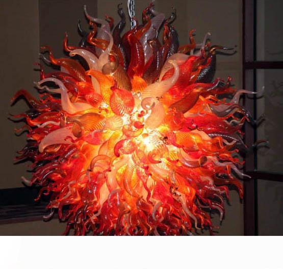 Pretty Light Colorful Murano Glass Ball Chandelier Round Shape Home Decoration Style Hand Blown Glass LED Chandelier