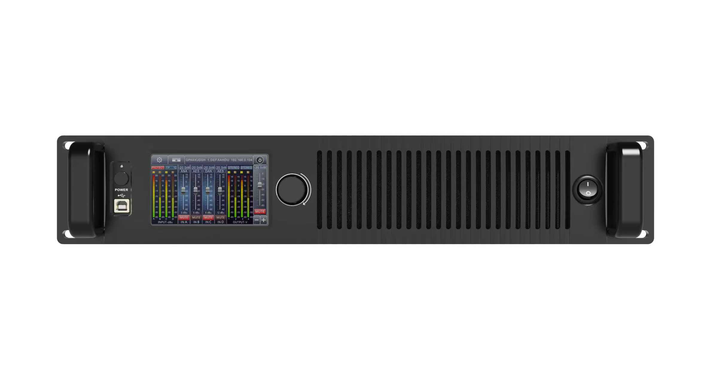 Professional Grade Stage/Church/DSP-Digital Amplifier System Featuring Multiple Outputs & Screen Control (Model JQ0002)