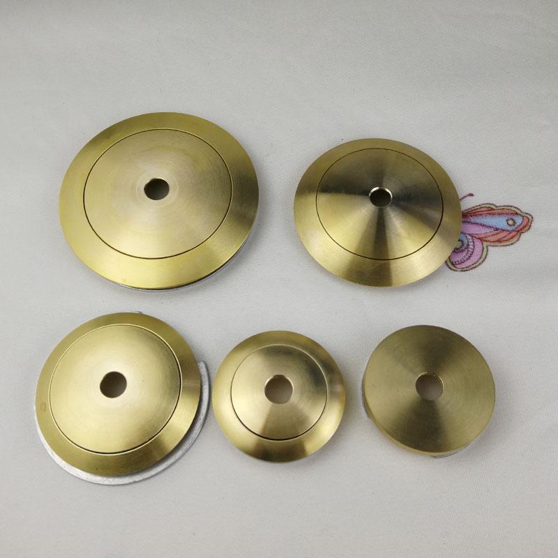 Pure Brass/Copper Arc Cap Cover for Glass Globe Lampshades, DIY Chandelier Lighting Parts in Flying Saucer Design