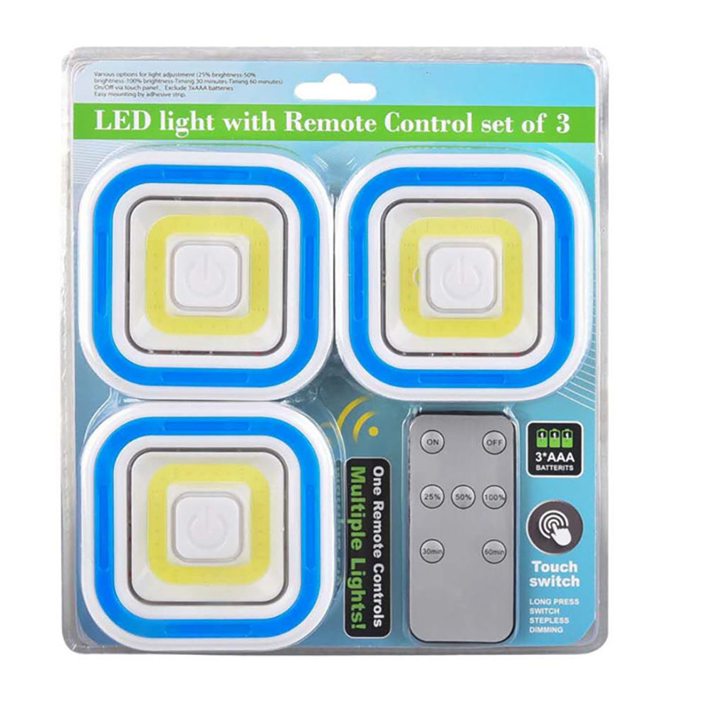 Remote-controlled dimmable LED under-cabinet lighting with smooth brightness adjustment for bedrooms and living rooms