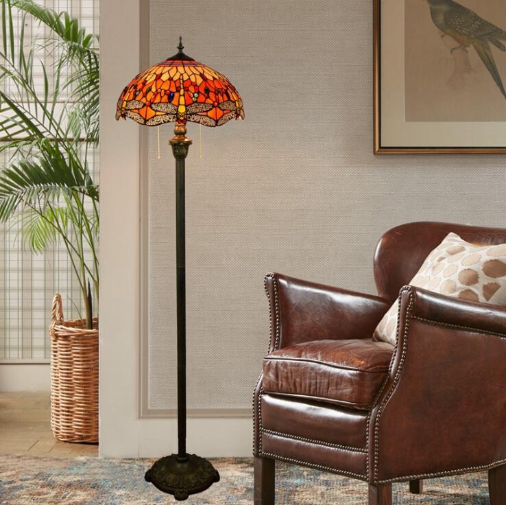 Retro European-style ceiling lamp with classic stained glass and hollow-out design, perfect for fairy tale bedroom or living room wall lighting