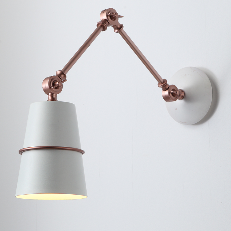Retro industrial-style LED wall lamps for restaurants, living rooms, bathrooms, studies, and bedrooms with retractable design