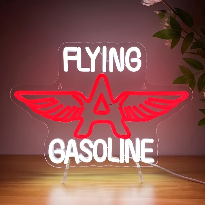 Retro LED garage neon sign for wall decoration, USB-powered auto shop light