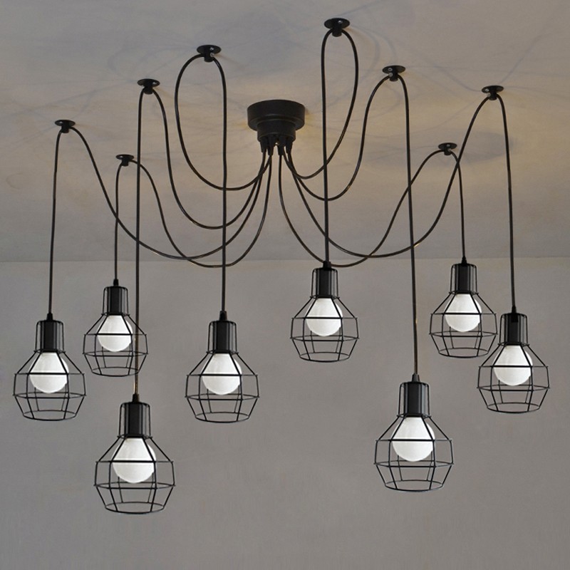 retro pendant lamp  
Coffee hall bar  
Spider Lamps  
restaurant industry creative personality pendant lights  
Hotel Decorative iron office light  

restaurant industry creative personality pendan...