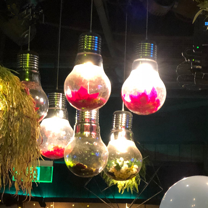 Retro-style green plant pendant lamps for themed restaurants, cafes, dining rooms, bars and clubs