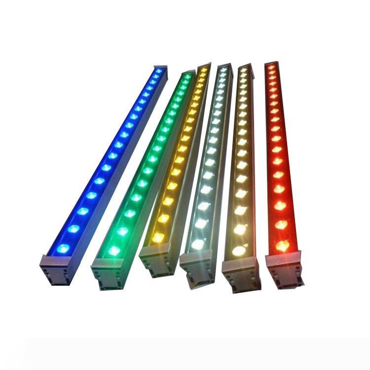 RGB LED wall washer outdoor spotlight, waterproof linear building lighting for landscape, 24V 85-265V