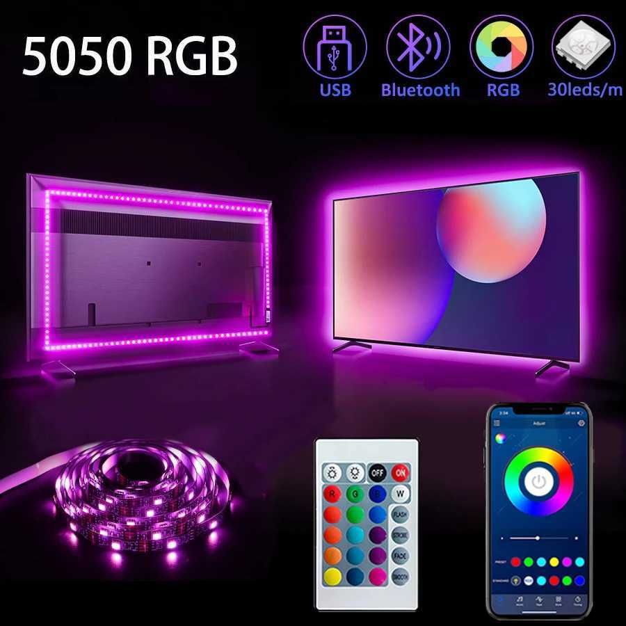 RGB5050 LED strip lights with app control for room and TV backlight decoration