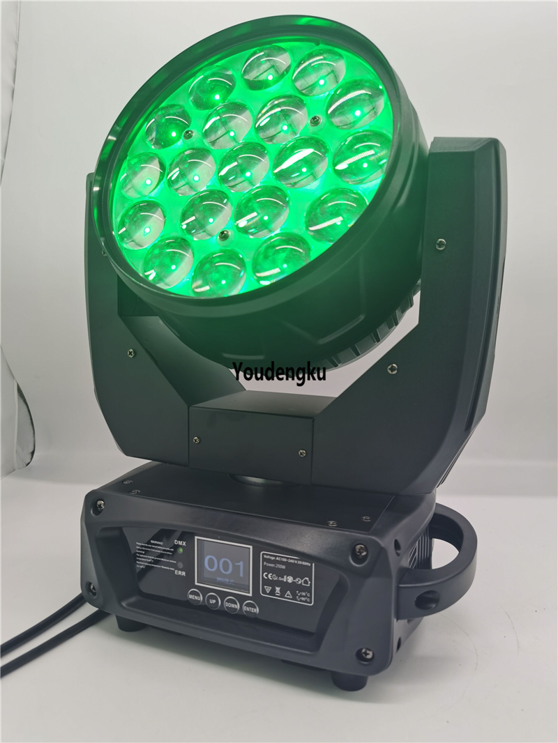 RGBW pixel-controlled LED wash moving head with beam and zoom functions