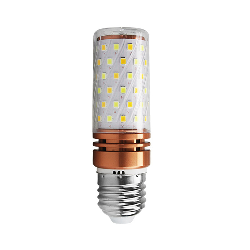 Rose gold LED bulb with 12W/16W power, aluminum decorative lighting for bedrooms and living rooms, available in warm or cool white with 220V IP43 rating