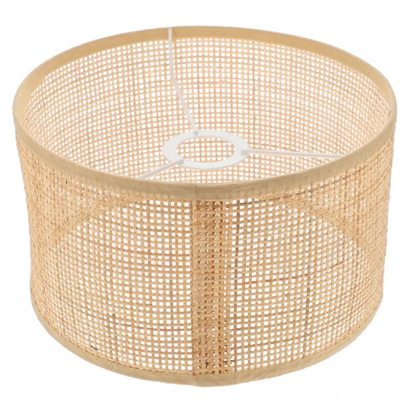 Rustic woven rattan hanging lampshade for stylish decor