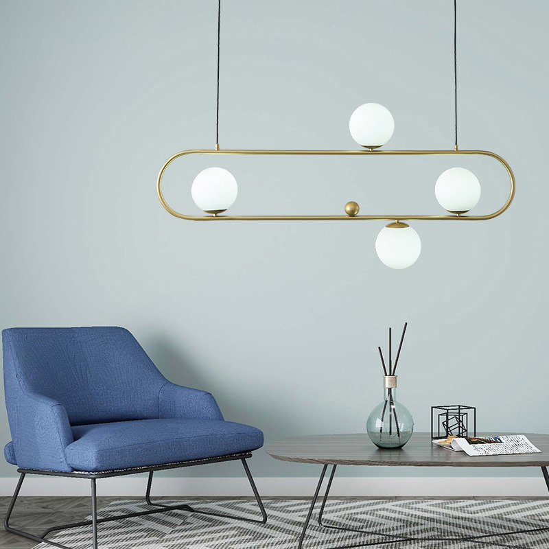 Scandinavian-inspired modern minimalist LED pendant lamp with a sleek bar design, perfect for study or creative spaces as a stylish chandelier or trendy lighting fixture