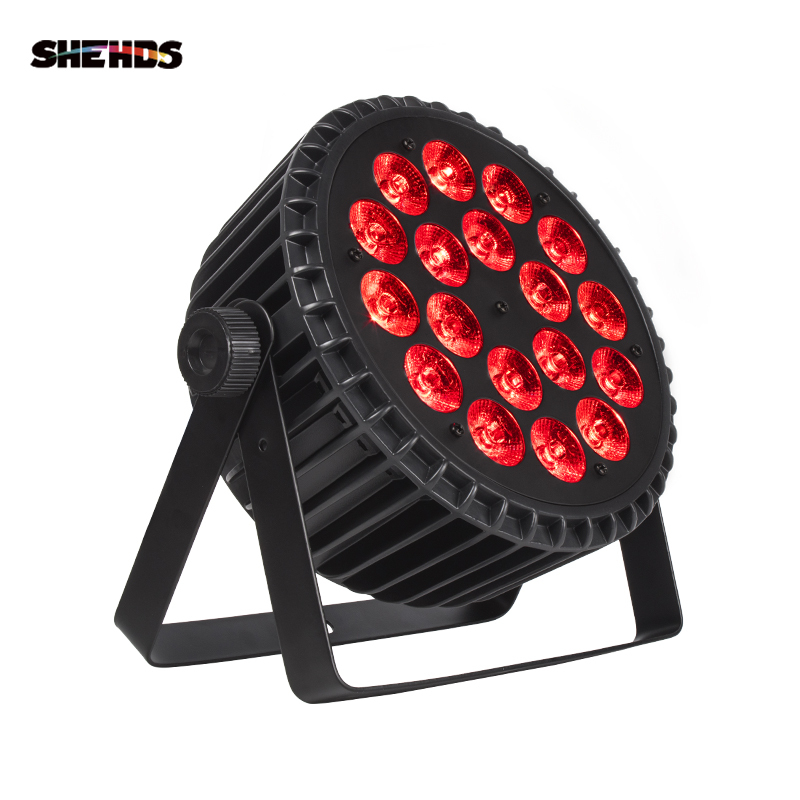 SHEHDS 18x18W RGBWA+UV Aluminum LED Par Light with DMX512 for Stage and Party Lighting
