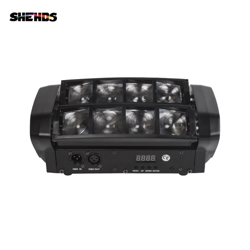 SHEHDS Fast Shipping RGBW Mini LED Spider Beam Light LED 8x6W Bar Beam Moving Head Beam LED Spider Light RGBW For Disco DJ