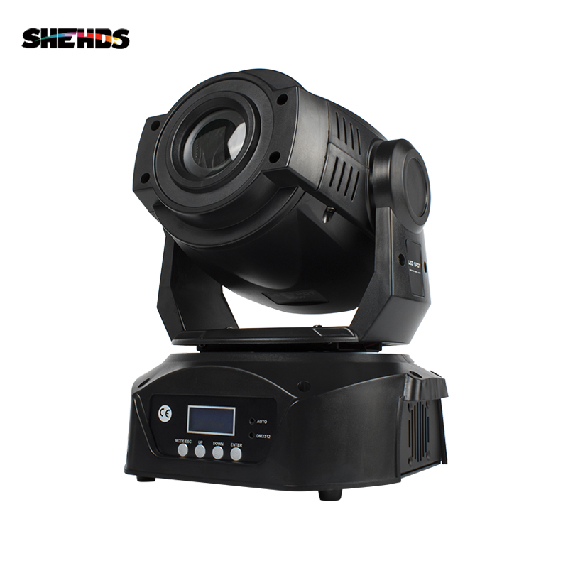 SHEHDS LED 90W moving head spotlight with 6 prism effects, DMX control, gobo and strobe functions for disco, DJ parties and stage lighting, fast delivery