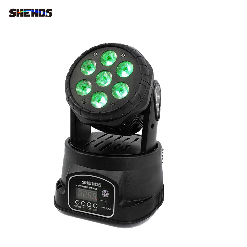 SHEHDS LED Wash 7x12W RGBW DMX Light For DJ Club Stage Projector Disco 12/16CH