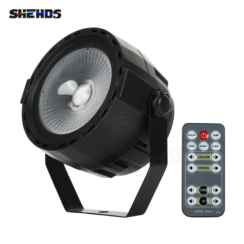 SHEHDS Stage Lighting Wireless Remote Control LED Par COB 30W RGB 3in1 Light DMX512 Design Good For DJ Disco Party Wedding Decoration