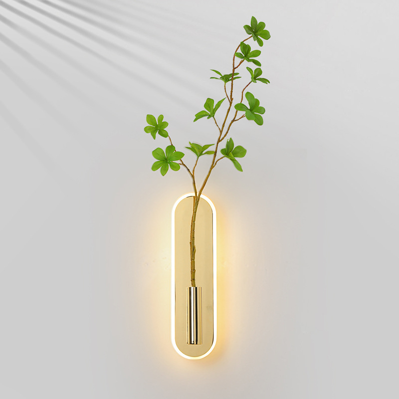 Simple Nordic-style LED wall lamps for living rooms, featuring floral designs, ideal for bedroom bedside or hallway stair lighting